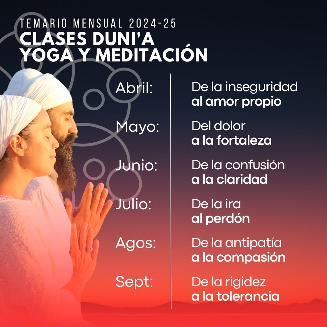 Plan mensual - Yoga Kundalini y Meditación Dunia